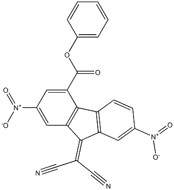 phenyl 9-(dicyanomethylidene)-2,7-dinitro-9H-fluorene-4-carboxylate,,结构式