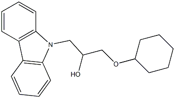 1-(9H-carbazol-9-yl)-3-(cyclohexyloxy)propan-2-ol 结构式
