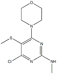 4-chloro-N-methyl-5-(methylsulfanyl)-6-morpholino-2-pyrimidinamine Structure