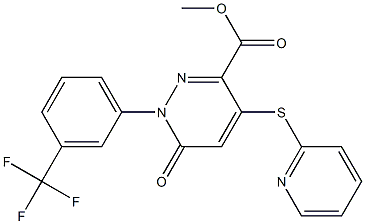 methyl 6-oxo-4-(2-pyridinylsulfanyl)-1-[3-(trifluoromethyl)phenyl]-1,6-dihydro-3-pyridazinecarboxylate