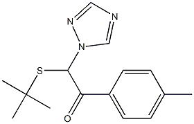 2-(tert-butylsulfanyl)-1-(4-methylphenyl)-2-(1H-1,2,4-triazol-1-yl)-1-ethanone Struktur