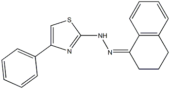 1,2,3,4-tetrahydronaphthalen-1-one 1-(4-phenyl-1,3-thiazol-2-yl)hydrazone Struktur
