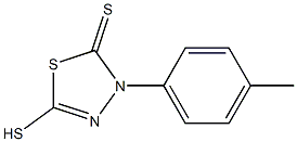 5-mercapto-3-(4-methylphenyl)-2,3-dihydro-1,3,4-thiadiazole-2-thione Struktur
