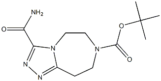 3-CARBAMOYL-4,5,7,8-TETRAHYDRO-1,2,3A,6-TETRAAZA-AZULENE-6-CARBOXYLIC ACID TERT-BUTYL ESTER 结构式