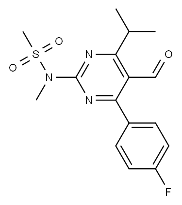 4-(4-FLUOROPHENYL)-6-ISOPROPYL-2-(N-METHYL-N-METHY SULPHONYLAMINO)-5- PYRIMIDINE CARBOXALDEHYDE Structure