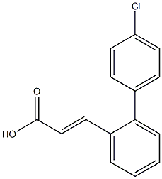 (E)-3-(2-(4-chlorophenyl)phenyl)acrylic acid Struktur