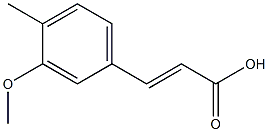 (E)-3-(3-methoxy-4-methylphenyl)acrylic acid 结构式