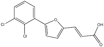 (E)-3-(5-(2,3-dichlorophenyl)furan-2-yl)acrylic acid Struktur
