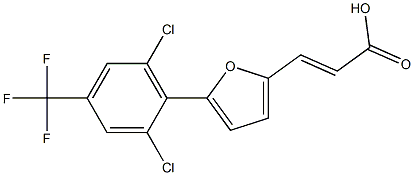(E)-3-(5-(2,6-dichloro-4-(trifluoromethyl)phenyl)furan-2-yl)acrylic acid Structure