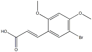 (E)-3-(5-bromo-2,4-dimethoxyphenyl)acrylic acid Struktur