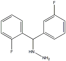 1-((2-fluorophenyl)(3-fluorophenyl)methyl)hydrazine Structure