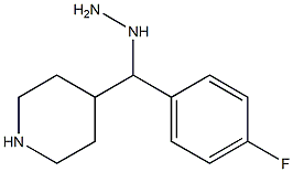 1-((4-fluorophenyl)(piperidin-4-yl)methyl)hydrazine 结构式