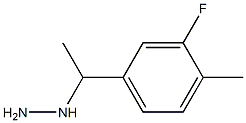 1-(1-(3-fluoro-4-methylphenyl)ethyl)hydrazine Struktur
