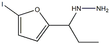 1-(1-(5-iodofuran-2-yl)propyl)hydrazine Structure