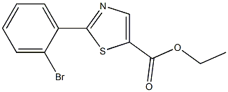 2-(2-BROMO-PHENYL)-THIAZOLE-5-CARBOXYLIC ACID ETHYL ESTER Structure