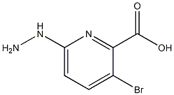 3-bromo-6-hydrazinylpyridine-2-carboxylic acid 结构式