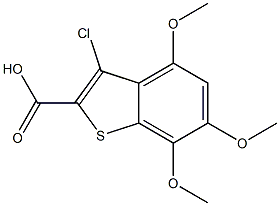 3-chloro-4,6,7-trimethoxybenzo[b]thiophene-2-carboxylic acid Structure