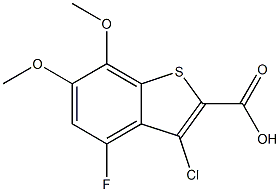 3-chloro-4-fluoro-6,7-dimethoxybenzo[b]thiophene-2-carboxylic acid Structure
