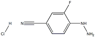 3-fluoro-4-hydrazinylbenzonitrile hydrochloride Structure