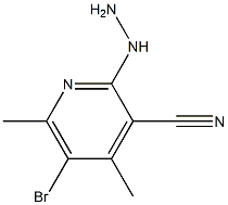 5-bromo-2-hydrazinyl-4,6-dimethylpyridine-3-carbonitrile Structure