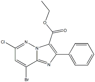 ethyl 8-bromo-6-chloro-2-phenylimidazo[1,2-b]pyridazine-3-carboxylate Structure