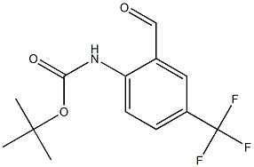 tert-butyl 2-formyl-4-(trifluoromethyl)phenylcarbamate Struktur