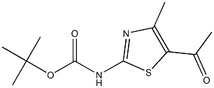 tert-butyl 5-acetyl-4-methylthiazol-2-ylcarbamate,,结构式