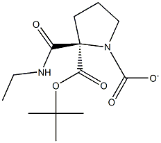 (R)-BOC-脯氨酸乙酰胺, , 结构式