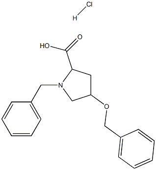 1-Benzyl-4-(Benzyloxy)Pyrrolidine-2-Carboxylic Acid Hydrochloride Structure