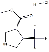 Trans (+/-) 4-(Trifluoromethyl)Pyrrolidine-3-Carboxylic Acid Methyl Ester Hydrochloride Structure