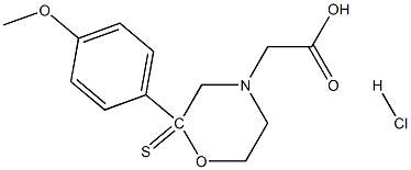 2-(4-Methoxyphenyl)-2-Thiomorpholinoacetic Acid Hydrochloride Structure
