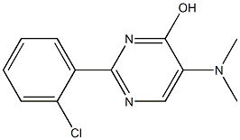 2-(2-chlorophenyl)-5-(dimethylamino)pyrimidin-4-ol Struktur
