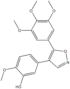 2-methoxy-5-(5-(3,4,5-trimethoxyphenyl)isoxazol-4-yl)phenol Struktur