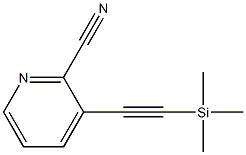3-(2-(trimethylsilyl)ethynyl)picolinonitrile Structure