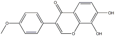 7,8-dihydroxy-3-(4-methoxyphenyl)-4H-chromen-4-one 化学構造式