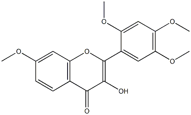 3-羟基-7,2',4',5'-四甲氧基黄酮,,结构式