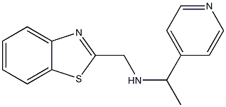 (1,3-benzothiazol-2-ylmethyl)[1-(pyridin-4-yl)ethyl]amine 化学構造式