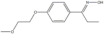 (1E)-1-[4-(2-methoxyethoxy)phenyl]propan-1-one oxime 化学構造式