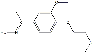 (1E)-1-{4-[2-(dimethylamino)ethoxy]-3-methoxyphenyl}ethanone oxime Struktur
