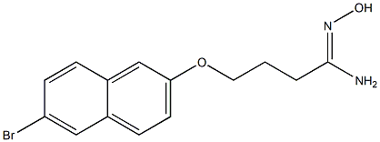 (1Z)-4-[(6-bromo-2-naphthyl)oxy]-N'-hydroxybutanimidamide Structure