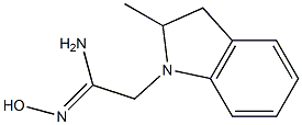 (1Z)-N'-hydroxy-2-(2-methyl-2,3-dihydro-1H-indol-1-yl)ethanimidamide Structure
