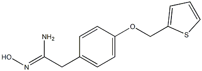(1Z)-N'-hydroxy-2-[4-(thien-2-ylmethoxy)phenyl]ethanimidamide Structure
