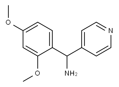(2,4-dimethoxyphenyl)(pyridin-4-yl)methanamine Structure