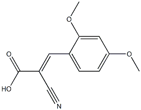 (2E)-2-cyano-3-(2,4-dimethoxyphenyl)acrylic acid Struktur