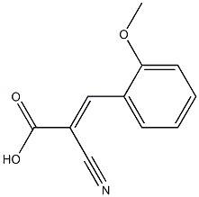(2E)-2-cyano-3-(2-methoxyphenyl)acrylic acid Structure