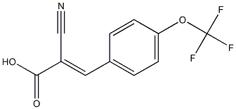 (2E)-2-cyano-3-[4-(trifluoromethoxy)phenyl]acrylic acid Struktur