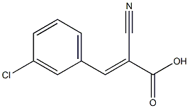 (2E)-3-(3-chlorophenyl)-2-cyanoacrylic acid Struktur