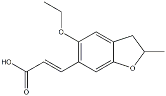 (2E)-3-(5-ethoxy-2-methyl-2,3-dihydro-1-benzofuran-6-yl)prop-2-enoic acid Structure