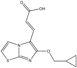 (2E)-3-[6-(cyclopropylmethoxy)imidazo[2,1-b][1,3]thiazol-5-yl]acrylic acid Struktur
