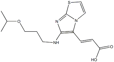 (2E)-3-{6-[(3-isopropoxypropyl)amino]imidazo[2,1-b][1,3]thiazol-5-yl}acrylic acid Structure